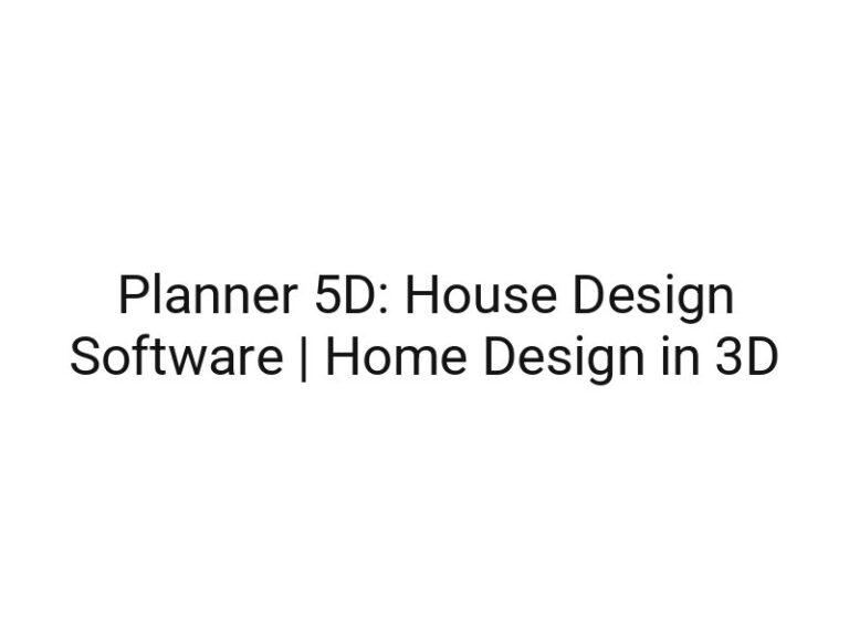 Planner 5D: House Design Software | Home Design in 3D