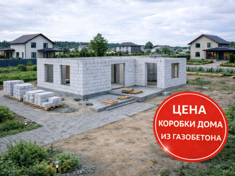 Сколько стоит коробка дома из газобетона |